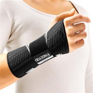 FREETOO Tutore Polso Destro Leggero per Tunnel Carpale, Polsiera Ortopedica Traspirante per Tendinite polso Adatto per Donna Uomo, Tutore Mano Regolabile per Distorsione, Trauma (Nero/Grigio, L/XL)