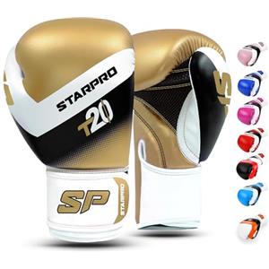 Starpro Guantoni da Boxe in Pelle Premium PU per Donna e Uomo. Guanti Allenamento Pugilato, Sparing, Muay Thai, Kickboxing, Allenamento Sacco Box - Vari Colori - 8oz 10oz 12oz 14oz 16oz