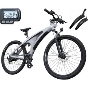 HX Q5 Shark Bici Elettrica Uomo da Montagna,27.5" bicicletta elettrica per Città e Off-Road, 48V 13/20A (Autonomia 100 km), Ammortizzatore Regolabile, E bike con Freno a Disco Idraulico