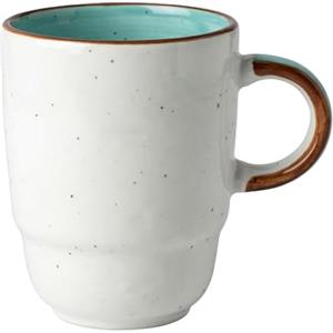 TREEWOO Tazza Da Caffè Rustica Fatta A Mano Design Smaltato Maculato 350ml Turbinii Verdi Dipinti A Mano Tazze In Ceramica Irregolari Per Tè Cappuccino Latte Porcellana Color Vintage