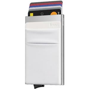 Bronzi® Portafoglio Porta badge Uomo Donna Slim Porta Carte Credito - Protezione RFID - Mini Portatessere tascabile smart schermato (Argento)
