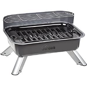 ARDES | ARBBQ01 Barbecue Elettrico Senza Fumo BRASERO GRILL, BBQ Doppia Griglia Elettrica XXL con Paratia Anti Schizzi e Paravento, Griglia Elettrica Portatile da Balcone Barbecue da Interno o Esterno