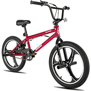 HH HILAND HILAND BMX Bicicletta per bambini da 20 pollici,3 razze, Per bambini e bambine di 7 anni e più，rotore a 361 gradi, freestyle,pedane single speed per bambini,rosso