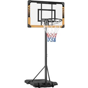 Yaheetech Supporto da basket regolabile in altezza, cestino da basket con ruote, impianto da basket mobile con acqua o sabbia, per interni ed esterni