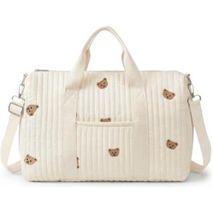 Aucuu Parto Ospedale Mamma Grande, 48 * 24 * 28 cm, Borsa Fasciatoio per Neonato, Stampa Carina, Leggero Borsone da Viaggio, Con Tracolla, Parto in Ospedale, Passeggino, Viaggio e Cambio Pannolini