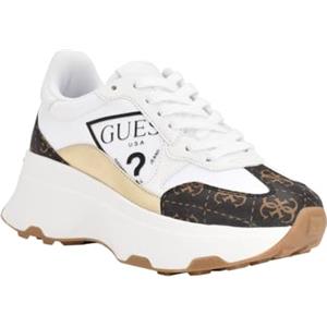 Guess Sneaker Calebb3 Donna, Bianco Marrone 145, 6.5 UK