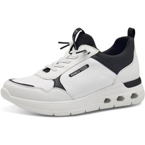 MARCO TOZZI Damen Sneaker 2-23768-44, Scarpe da Ginnastica Donna, White/Black, 40 EU