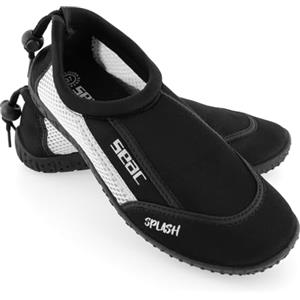 SEAC Splash, Scarpe da Scoglio per Adulti e Bambini, Asciugatura Rapida, Scarpe per Il Mare, la Spiaggia e la Piscina, Nero/Bianco, 40