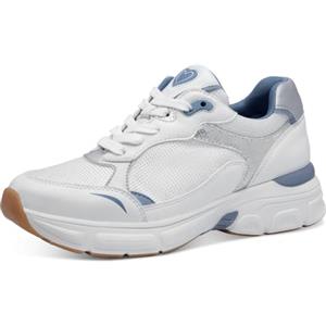 Marco Tozzi Sneakers da Donna Piatte con Lacci, Sportive, Pettine Bianco, 42 EU