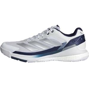 adidas Uomo Crazyquick Boost Padel Shoes, Ftwr White/Silver Met./Dark Blue, 39 1/3 EU