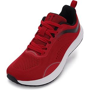 WHITIN Zero Drop - Scarpe da Corsa da Uomo, con Punta Larga, Colore: Rosso/Getaway Solids, Taglia 43 EU, Rosso Viaggio Tinta Unita Getaway Solids, 44 EU Larga