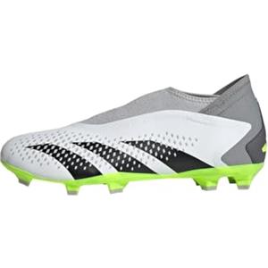 adidas Unisex - Adulto Predator Accuracy.3 Firm Ground Boots, Cloud White / Core Black / Lucid Lemon, 46 EU