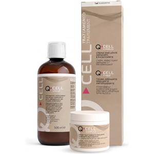 Q1, Q-Cell, Kit Anticellulite Crema Snellente 200 ml + Tisana Drenante 500 ml, Trattamento Snellente Corpo Completo per Cosce, Glutei, Braccia e Pancia, Azione Rassodante, Drenante e Tonificante