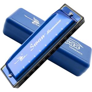 Tioamy Armonica Blues Armonica Chiave di Do 10 fori 20 toni Polifonia Arpa diatonica per Blues Folk Jazz Pop Music Strumento Regalo