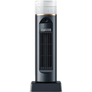 Hosrivae Ventilatore a torre oscillante multifunzionale senza pale, 6 silenziose ventole USB da scrivania con telecomando, umidificatore da 230 ml e luce LED a 7 colori, per camera da letto, ufficio, casa