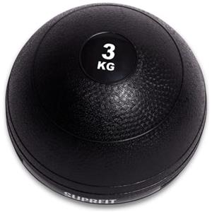 SF SUPRFIT Suprfit Slam Ball - Palla medica gommata per allenamento funzionale e Cross Training, peso: 3 kg, con superficie molto maneggevole in PVC resistente, colore: nero