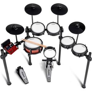 Alesis Nitro Pro XL Batteria Elettronica | Rullante 10 e Tom 8 Dual-Zone, Piatti 10, 500+ Suoni BFD, Bluetooth, Drumeo, USB MIDI, Compatible con Doppio Pedale