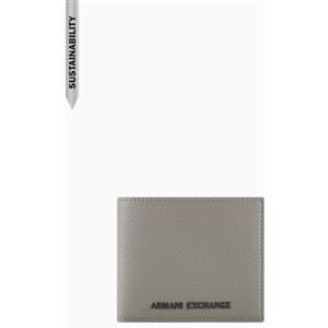 Armani Exchange Madrid, Essential, Metal Logo, Portafoglio Bi-Fold da Uomo, Marrone Chiaro, Taglia Unica