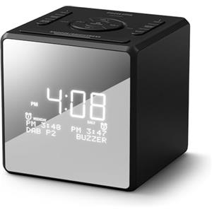 Philips TAR4650 Radio Sveglia DAB/FM con Doppio Allarme, USB e Multicavo