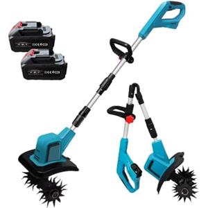 Generico Motozappa a batteria Motozappa elettrica con motore brushless regolabile in altezza, larghezza di lavoro 20 cm Professionale