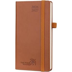 POPRUN Agenda 2026 2027 Settimanale Tascabile 8,8 x 16,3cm