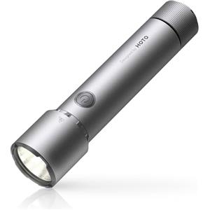 HOTO Torcia LED Potente Professionale, Torcia Tattica Ricaricabile Super Luminosa, Torcia Impermeabile IP68 con Clip, 5 Modalità Torce Portatili per Emergenza, Esterno, Campeggio