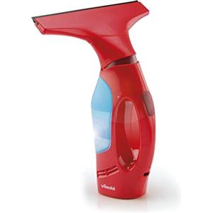 Vileda Windo Matic Aspiragocce Elettrico Senza Fili per finestre | 2 livelli di Potenza | un serbatoio lavabile | Potenza di 12 W | Plastica Rosso | ‎27 X 13 X 34 Cm