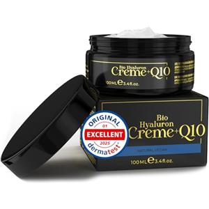 Kapua Naturals Crema viso antirughe - 100 ml - con Q10 e 2% acido ialuronico multimolecolare, aloe vera e protezione UV naturale - idratante per viso e contorno occhi donne e uomini - vegana, Made in Germany
