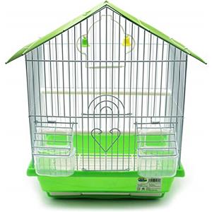 BPS BUENA PET SHOP BPS Gabbia per Uccelli Voliera Parrocchetto Canarini con Mangiatoia Abbeveratoio Saltado Posatoi per Riposo Colore Casuale 23x30x39 cm BPS-1231