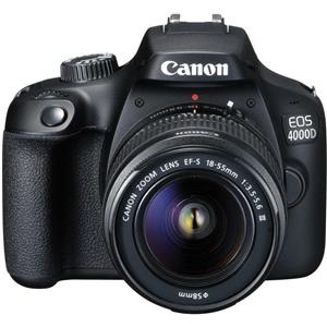 Canon EOS 4000D, nero + EF-s 18-55 mm DC III