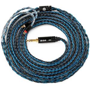 keephifi Cavo cuffie IEM Cavo 2 pin 2 metri kbear st16 plus 16 Core 5n OCC Cavo di prolunga per cuffie intrecciato placcato argentoSpina da 3,5 mm per KZ ZST/EDX/ZS10/AS10 (3,5 mm 2 pin)