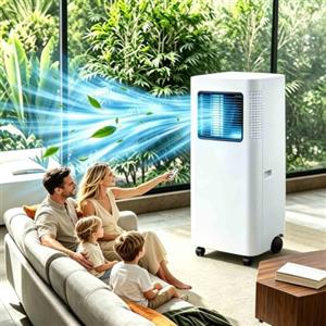 Generic Condizionatore d'Aria Portatile 18000 BTU unità CA con modalità Ventola deumidificatore Timer Sleep e 24 Ore Telecomando oscillante for Home And Office,5000btu