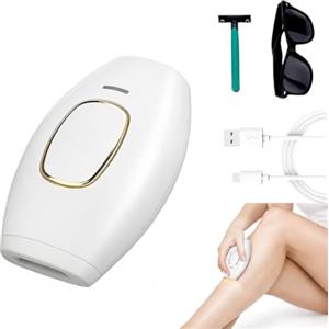 QTERHYD Solippy Luce Pulsata,Solippy Loop Pilatore Laser,Epilatore A Luce Pulsata Con 5 Intensità,Per Gambe, Braccia, Ascelle E Zona Bikini，Bianco