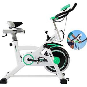 Cecotec Bicicletta Indoor Professional Extreme X Volante di inerzia da 16 kg, livelli di resistenza variabile, cardiofrequenzimetro, manubrio e sella regolabili, display LCD, rotelle per il trasporto.