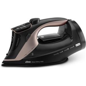 Ufesa Ferro da stiro a vapore Nova Infinity 3450W, colpo di vapore 300 g, vapore continuo 70 g/min, piastra in ceramica DualGlide, sistema anticalcare 3 in 1, antigoccia, spegnimento automatico, serba