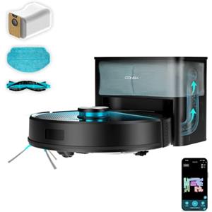 Cecotec Robot Aspirapolvere e Lavapavimenti con Base di Svuotamento Automatico Conga Y50 X-Treme Neo. Navigazione Laser, 5000 Pa, Base con Serbatoio 3L, Spazzola Multifunzione, APP