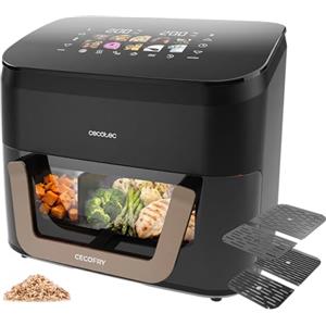 Cecotec Friggitrice ad Aria senza Olio 11 L Cecofry&Grill Smokin' 11000 Hot. 2800 W, Temperatura Regolabile 40-200 °C, 10 Menu, Piastra Grill, 3 Resistenze, Affumicatore Integrato, Air Fryer