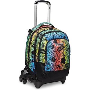 Seven Zaino Trolley Scuola Elementare Bambino, Zainetto Staccabile, Carrello Sganciabile, Spallacci a Scomparsa, 3 ruote, colorato