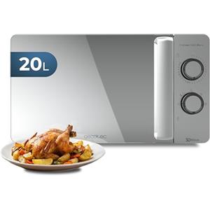 Cecotec Microonde 20L ProClean 3060 Mirror Wave. Rivestimento Ready2Clean, Tecnologia 3DWave, 700 W, 20 L, Colore Argento