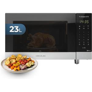 Cecotec Microonde 23L Proclean 6010 Wave. 800 W, Rivestimento Ready2Clean, Capacità 23 L, Pannello di Controllo e Tecnologia 3DWave, Controllo Touch, Nero