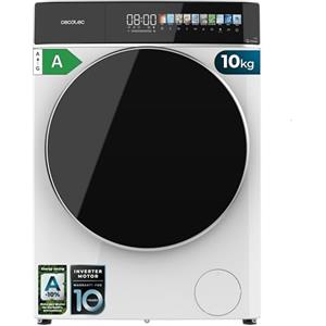 Cecotec Lavatrice Carico Frontale 10 Kg Bolero DressCode 10900 Inverter FullColor A. 1400RPM, Basso Consumo, Display FullColor, 11 Programmi, Motore Inverter Plus, Vapore, Guarnizione Antibatterica