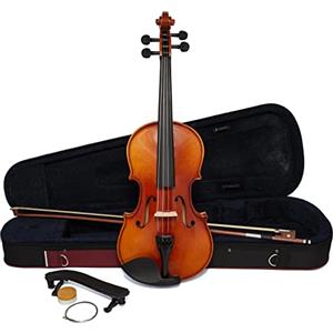 Theodore VLN16-1-4 Student Violin Setup, Top in Abete Massello per Principianti, taglia 1/4