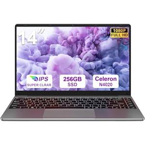 bvate PC Portatile 14 Pollici Laptop Win 11 256 GB ROM Celeron N4020 2.4G+5G WiFi upto 2.8 GHz Supporta l'espansione SSD 1TB 4.2 USB HDMI Tastiera Italiana Membrana Mouse Senza Fili-Grigio-1