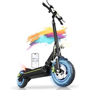 TODIMART Monopattino Elettrico Adulto 10 Off-Road Autonomia 55-90KM APP Frecce | Motore 500W, batteria 13AH/18.2AH, carico 150 kg, doppio ammortizzatore, freni a disco anteriori posteriori, pneumatici 10