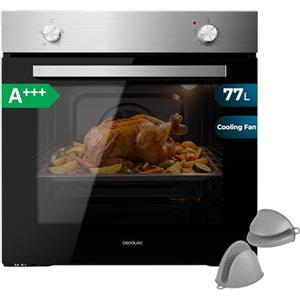 Cecotec Forno da Incasso 77L Bolero Hexa C126000 Inox A GloveKit. 2800 W, 4 Funzioni, Steam Assist, Steam EasyClean, Ventola di Raffreddamento, Triplo Vetro, Luce Interna