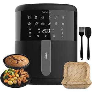 Cecotec Friggitrice ad Aria senza Olio da 6 L Cecofry Bombastik 6000 Full Hot. 1700 W, 12 Modalità, Tecnologia PerfectCook, Temperatura e Tempo Regolabili, Controllo Touch, Air Fryer con Accessori