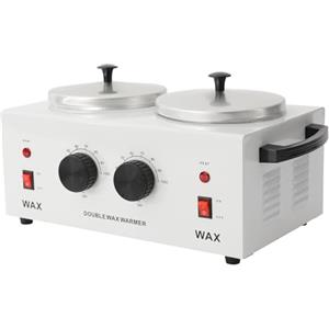 POTYYH Scaldacera a doppio vaso 800 ml - 200 W elettrico con controllo della temperatura indipendente 0-100 ℃ per la casa, saloni di bellezza, spa