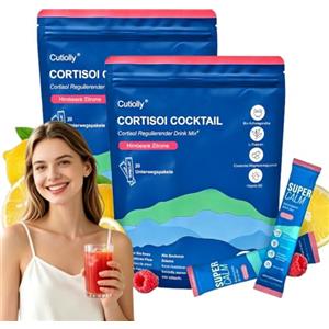 Cutiolly New Super Cortisol,40 Supercalm Cortisol,Cortisolo Abbassare Dimagrire,Favorisce Relax e Concentrazione,Senza Zucchero