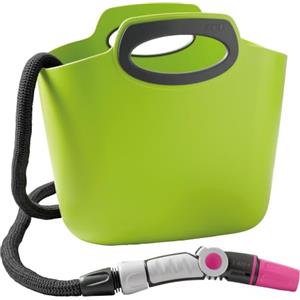 G.F. GF Garden, Aquapop 30, Tubo Estensibile da Giardino 30 Metri, in Kit pronto all'uso, con pratica Borsa - Contenitore in Plastica, per l'Irrigazione di Giardini e Balconi, colore Verde Lime
