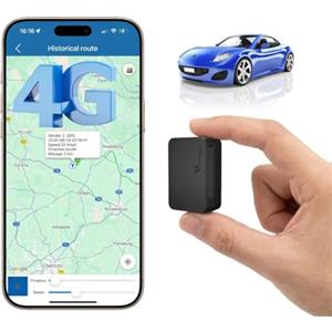 WINNES Mini localizzatore GPS per auto 4G con scheda SIM, localizzazione in tempo reale tramite app, antifurto GPS per auto, bambini e anziani, durata della batteria fino a 60 giorni, ABO richiesto